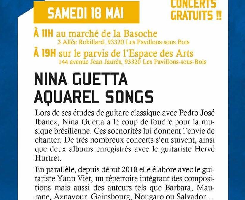 Concert Jazz Festival of Pavillon sous Bois saturday the 18.05.19. French Song