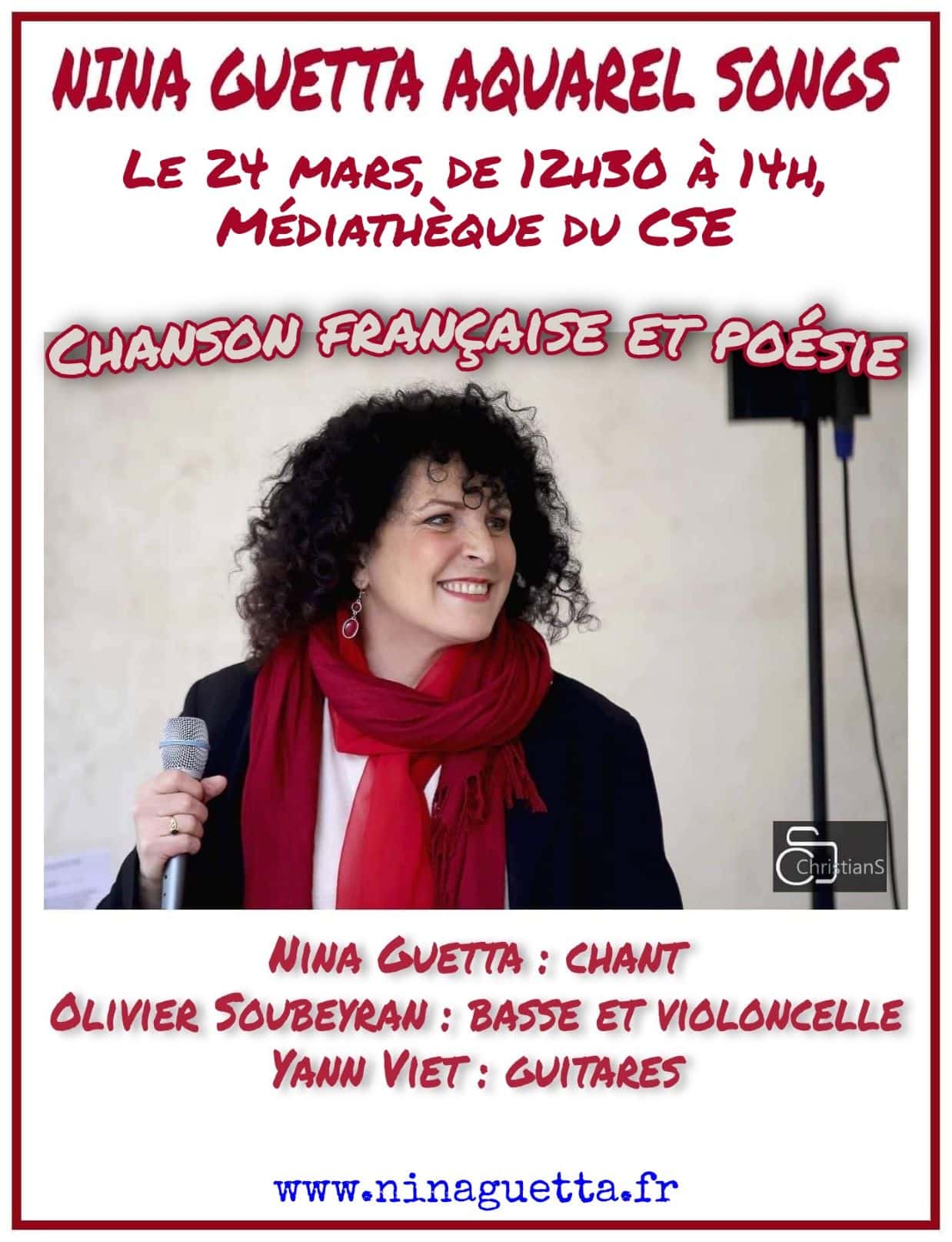 Concert at the Media Library of  Dassault-Aviation, thursday the 24.03.2022 – Chanson Française