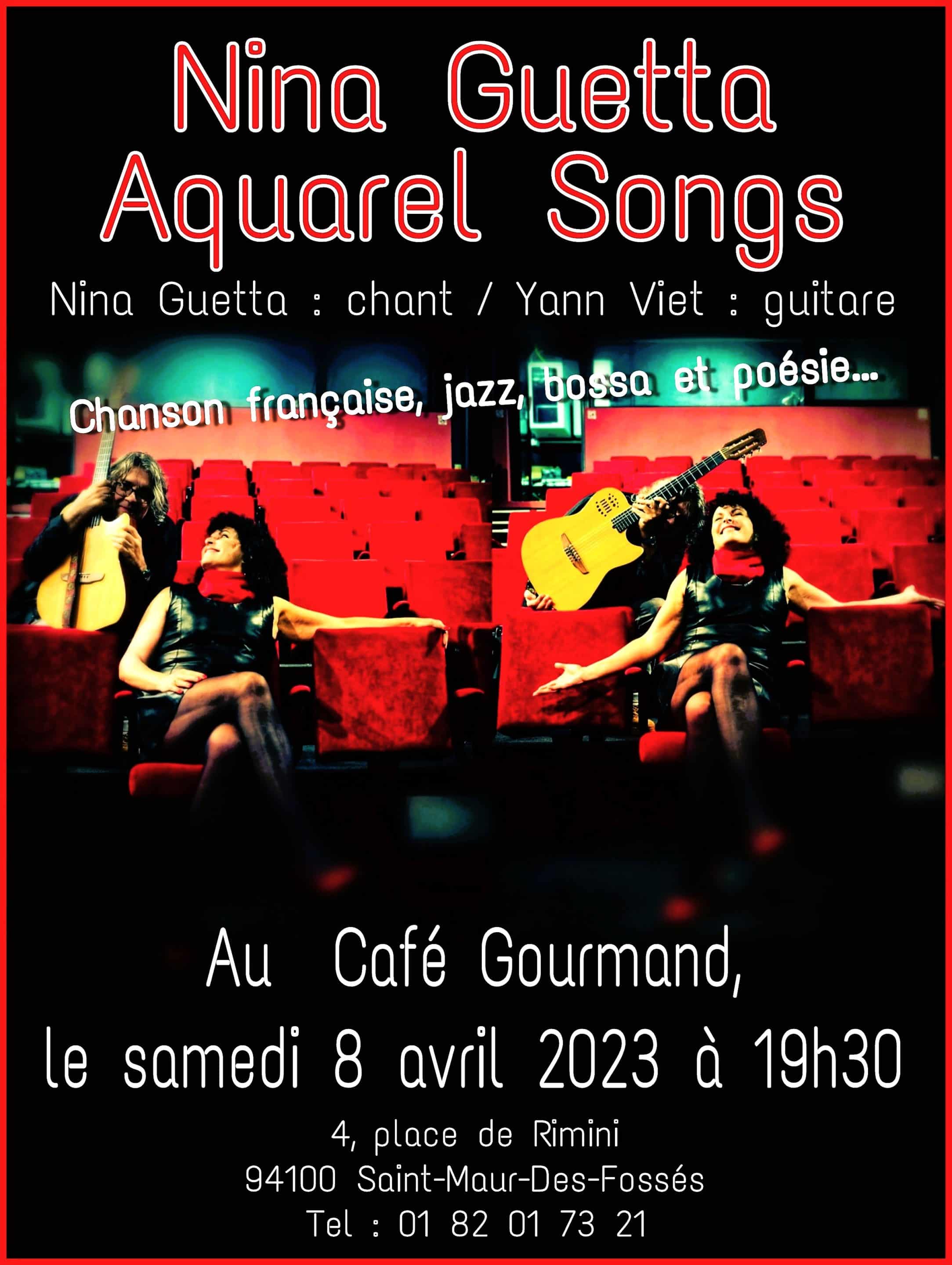 Concert au restaurant le Café Gourmand à Saint Maur, le samedi 8.04.23 à partir de 19h30 – Chanson française.
